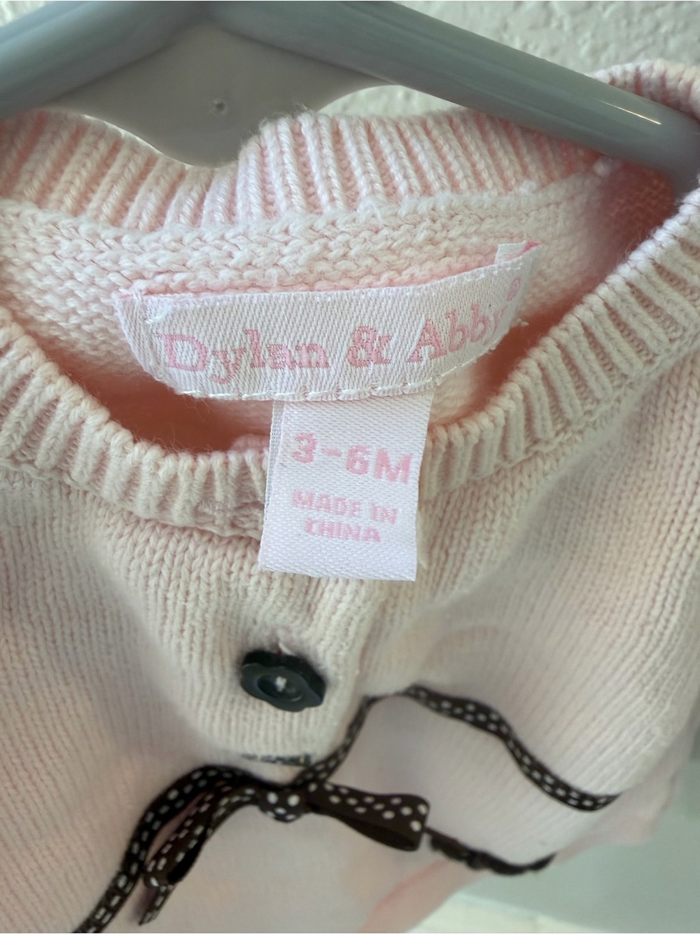 Dylan & Abby Soft Pink Baby Knit Cardigan